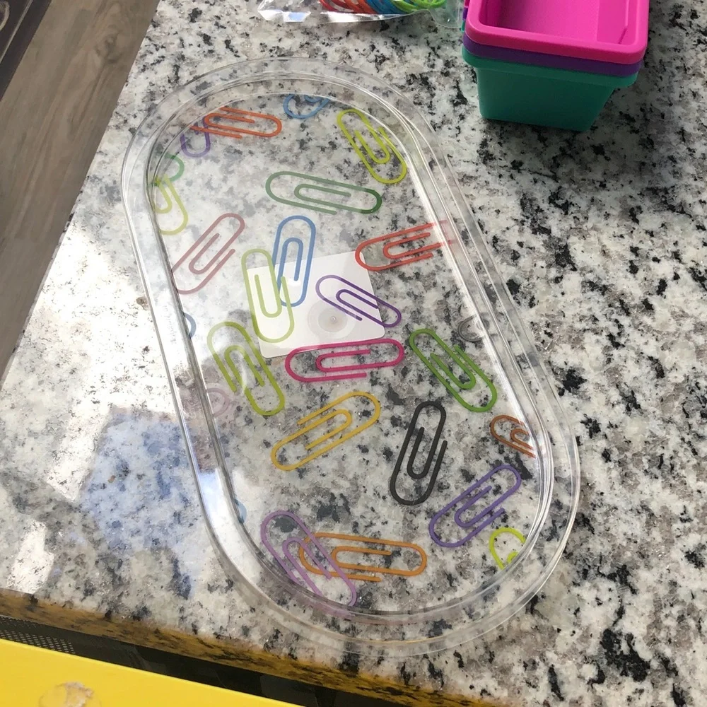 🥤 10 Jumbo Paper Clips, 3 Storage Bins & 1 Jumbo Tray with Paper Clip Design